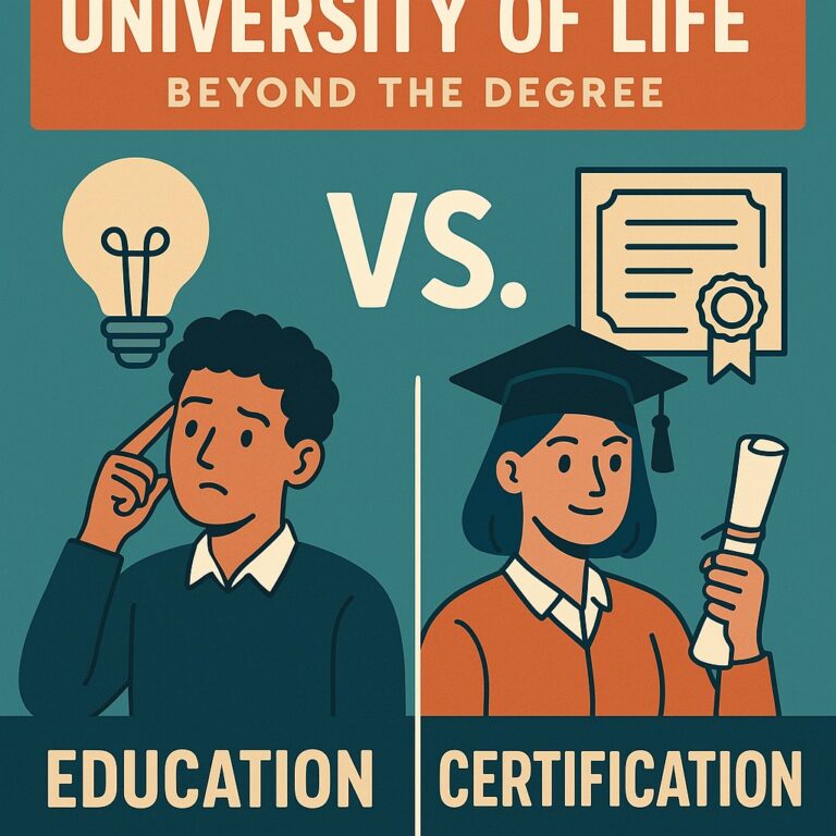 University of Life – Beyond the Degree: Education vs. Certification