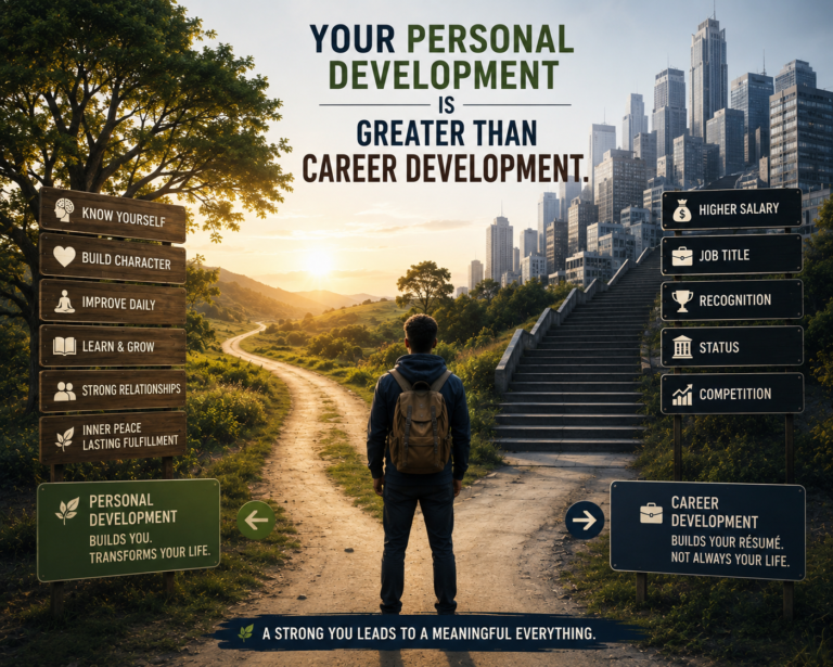 Your Personal development is greater than career development.